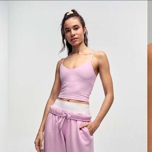 Lululemon Size 0 Align Cropped Cami Tank Top *Light Support, A/B Cup Pink Yoga